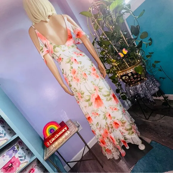 Floral Maxi ruffles dress Knoll