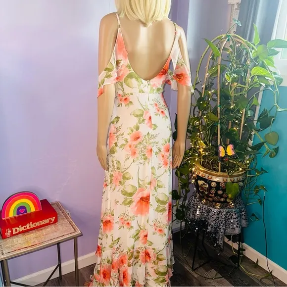 Floral Maxi ruffles dress Knoll