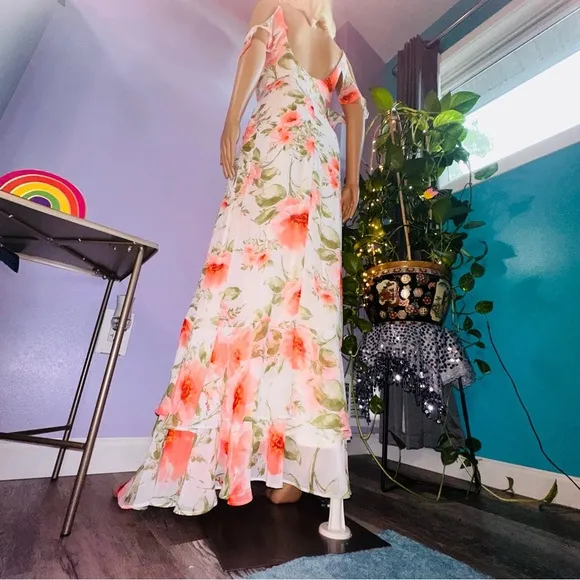 Floral Maxi ruffles dress Knoll