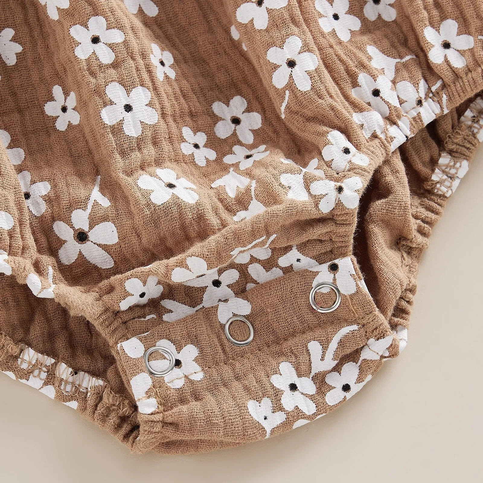 Floral Sleeveless Romper  Ruffle