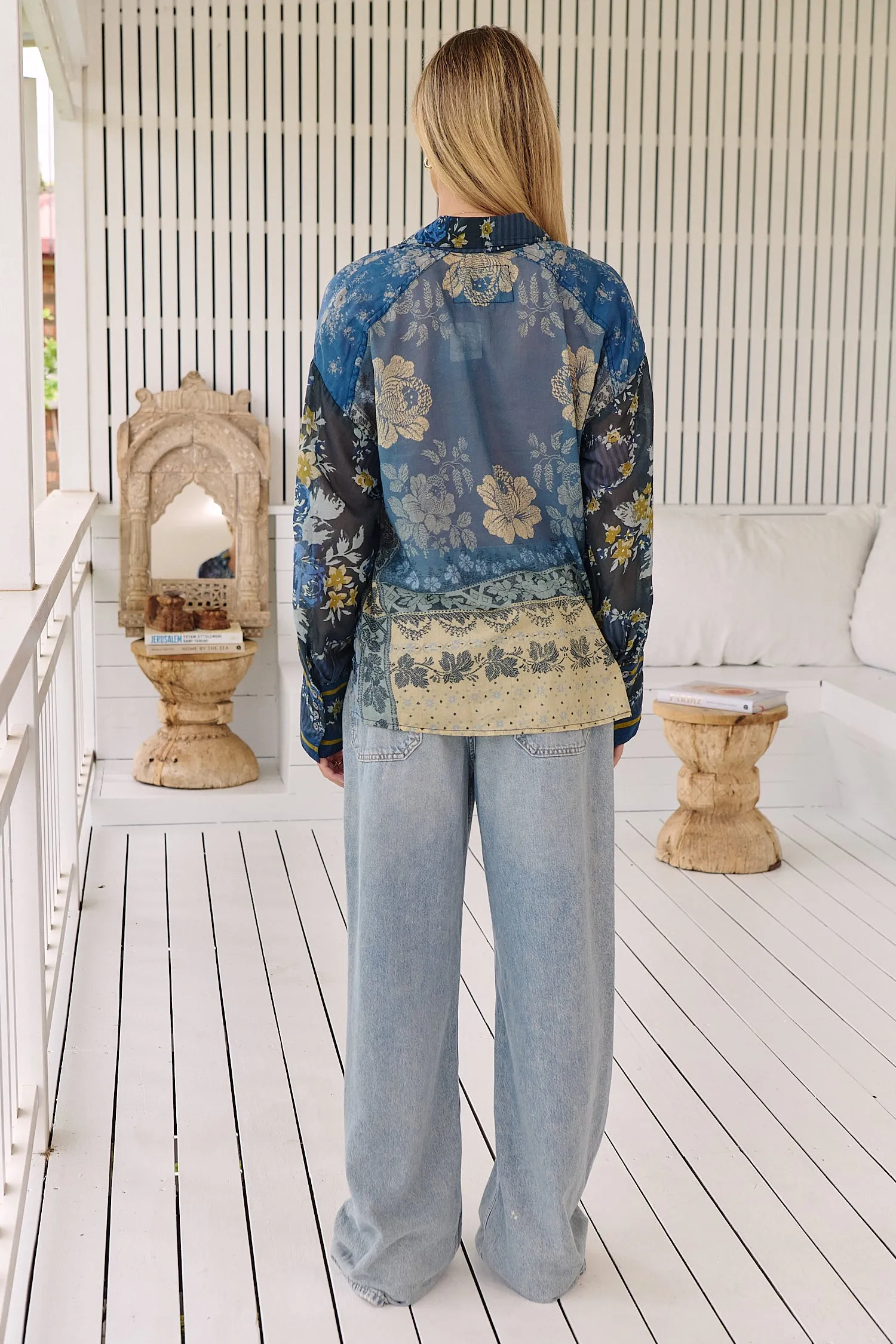 Flower Patch Top- Indigo Combo~ Free People