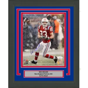Framed Autographed/Signed Wes Welker New England Patriots 8x10 Photo JSA COA #2