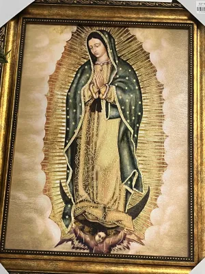 Framed Our Lady of Guadalupe  19" x 14 1/2"