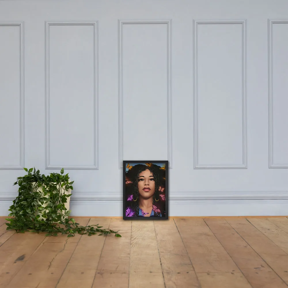 Framed photo paper poster