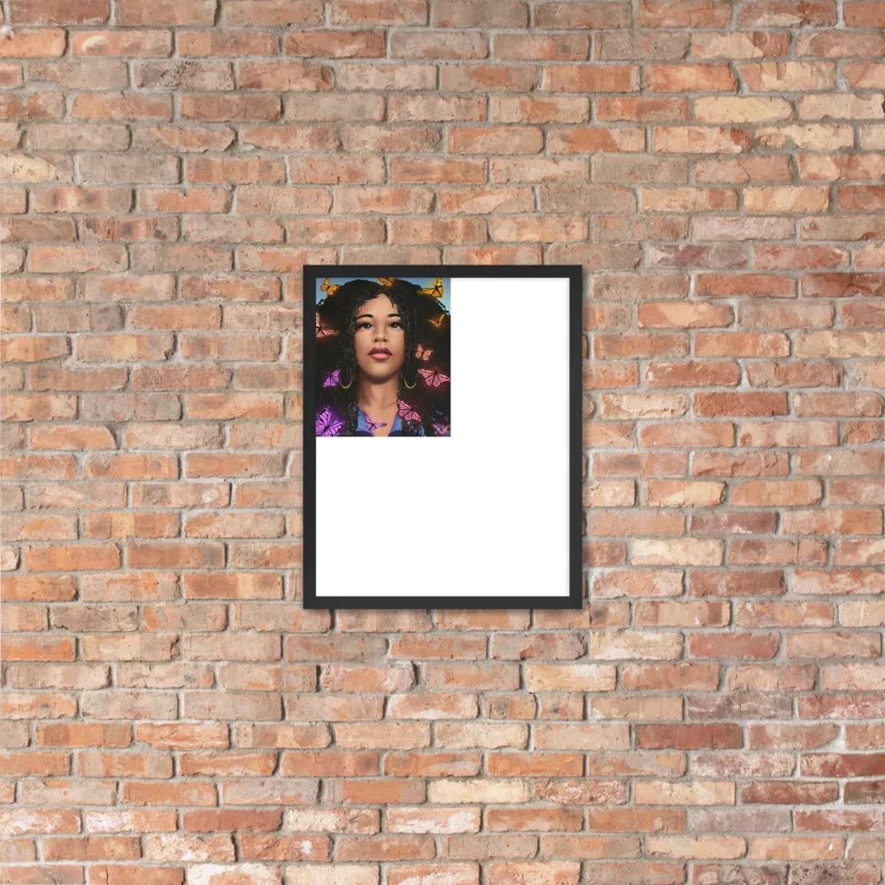 Framed photo paper poster