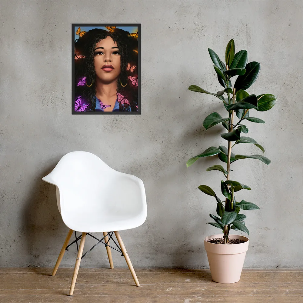 Framed photo paper poster