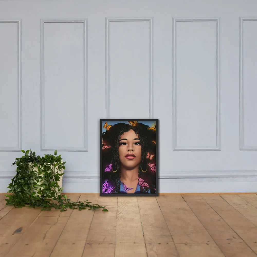 Framed photo paper poster