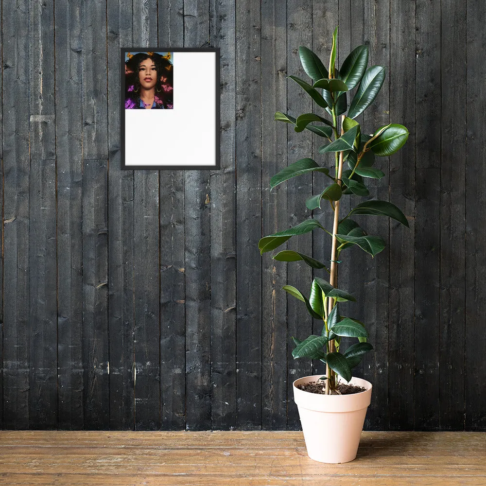 Framed photo paper poster