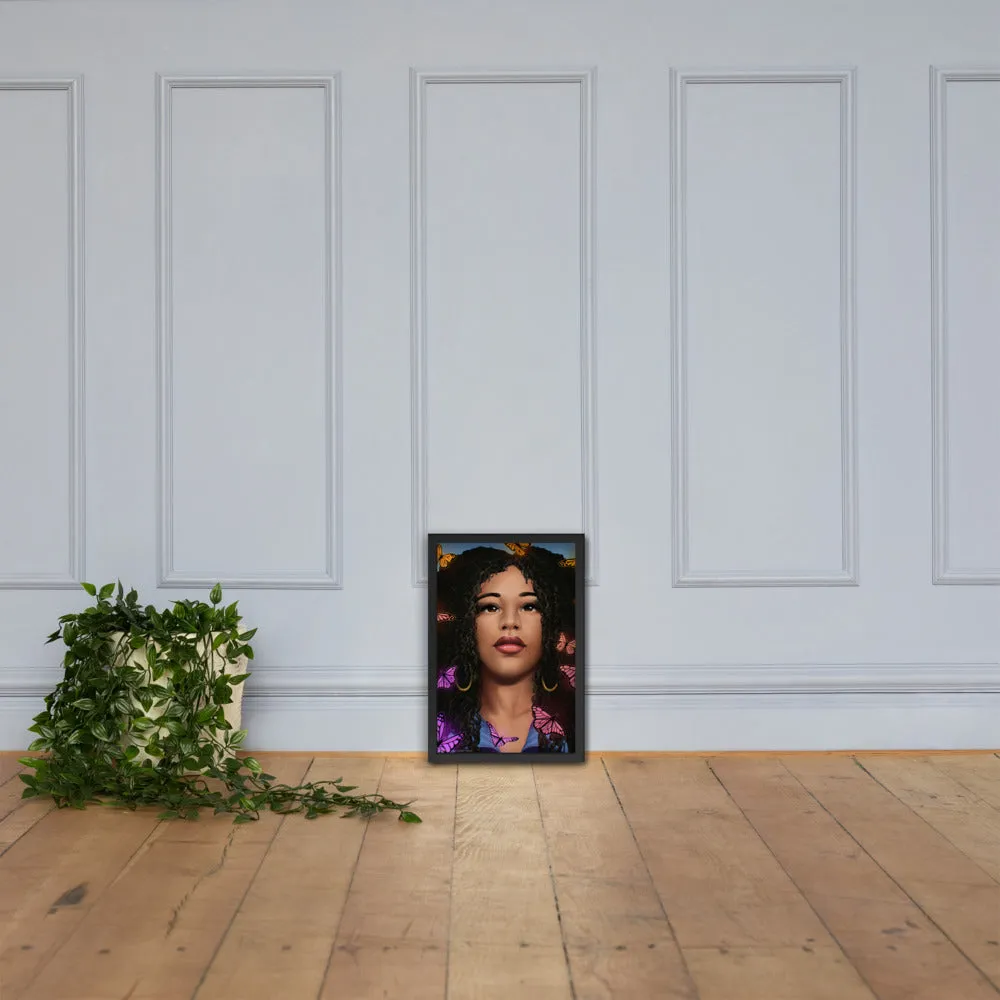 Framed photo paper poster