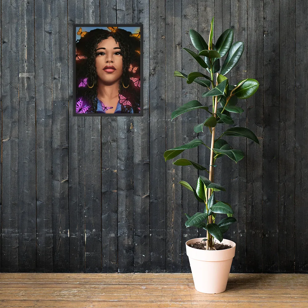 Framed photo paper poster