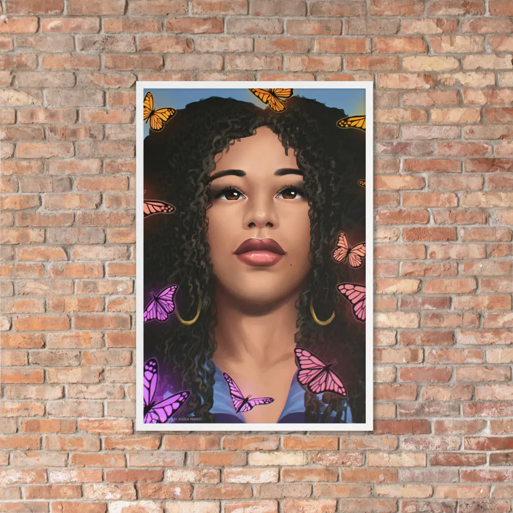 Framed photo paper poster