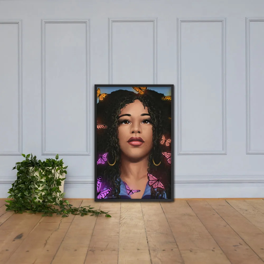 Framed photo paper poster