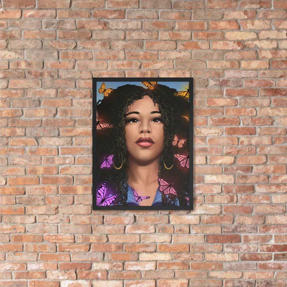 Framed photo paper poster