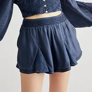 Free People Southwest Amanat Short Navy Blue Small NWOT
