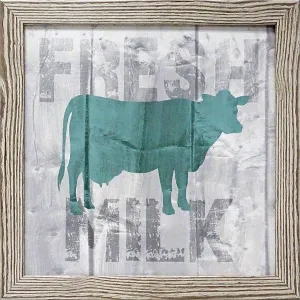 Fresh Milk: Framed and Texturized Art Print