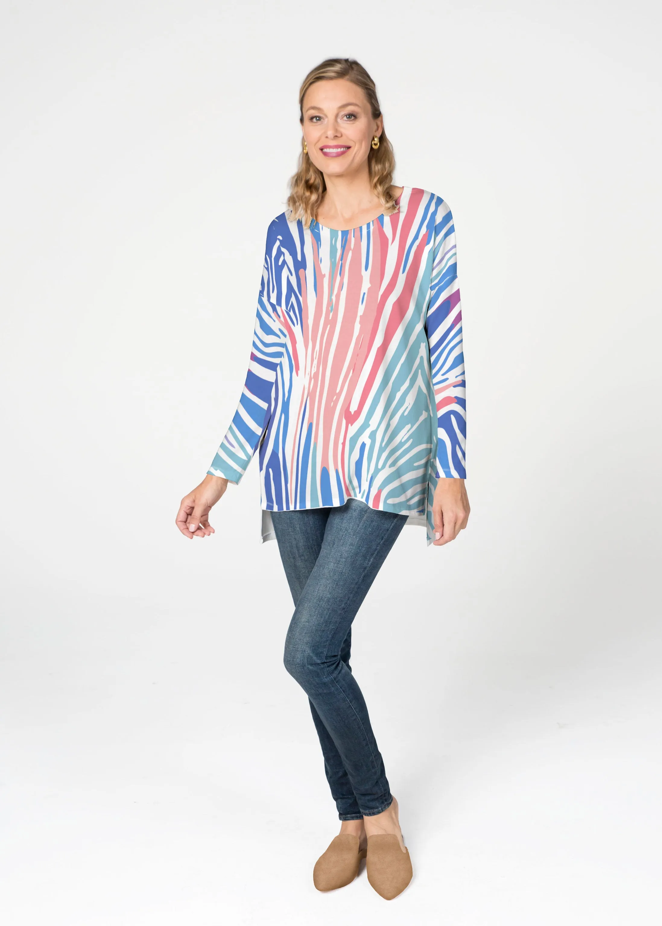 Fruity Stripes (14272) ~ Slouchy Butterknit Top