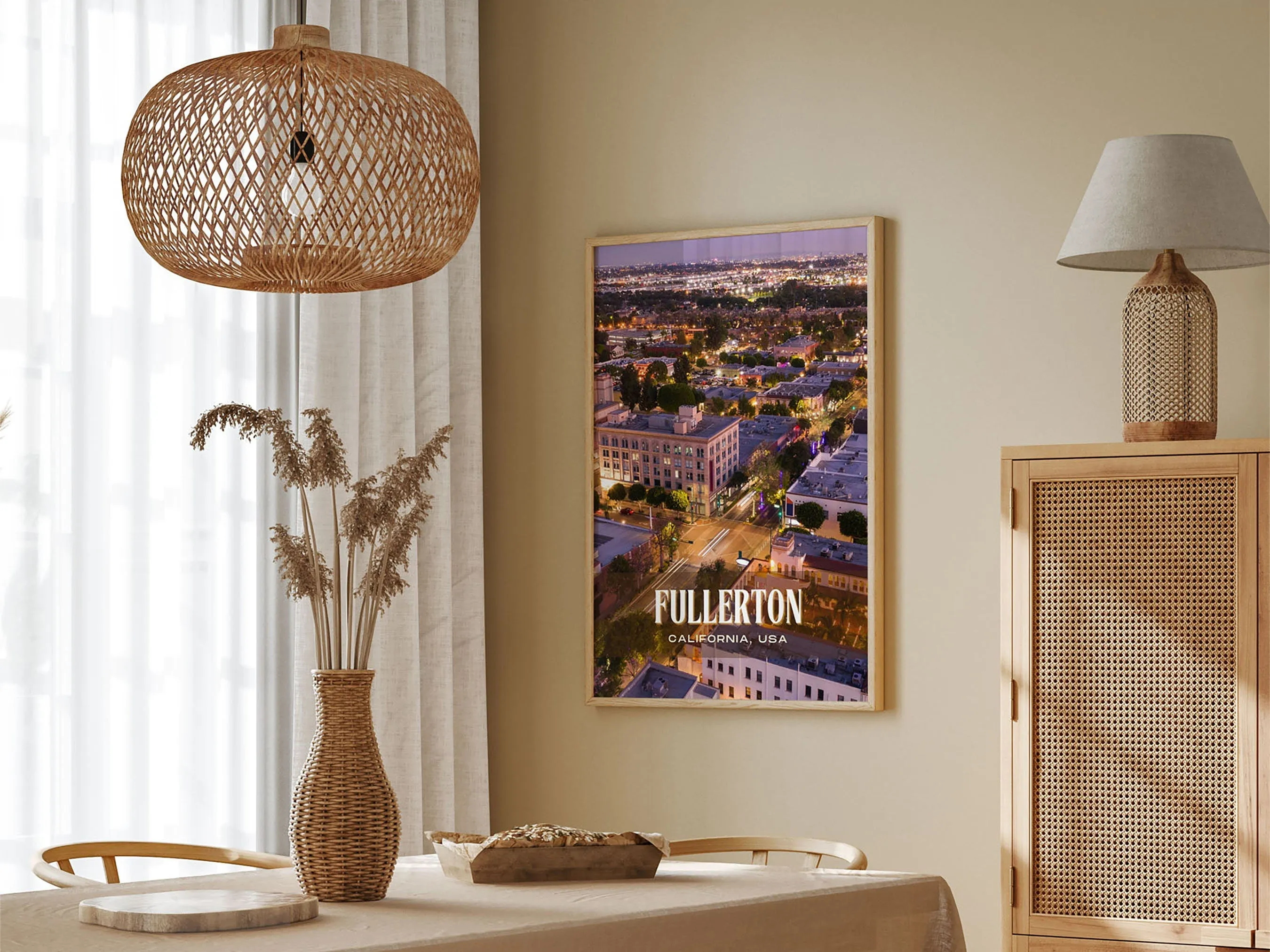 Fullerton Retro Wall Art, California, USA