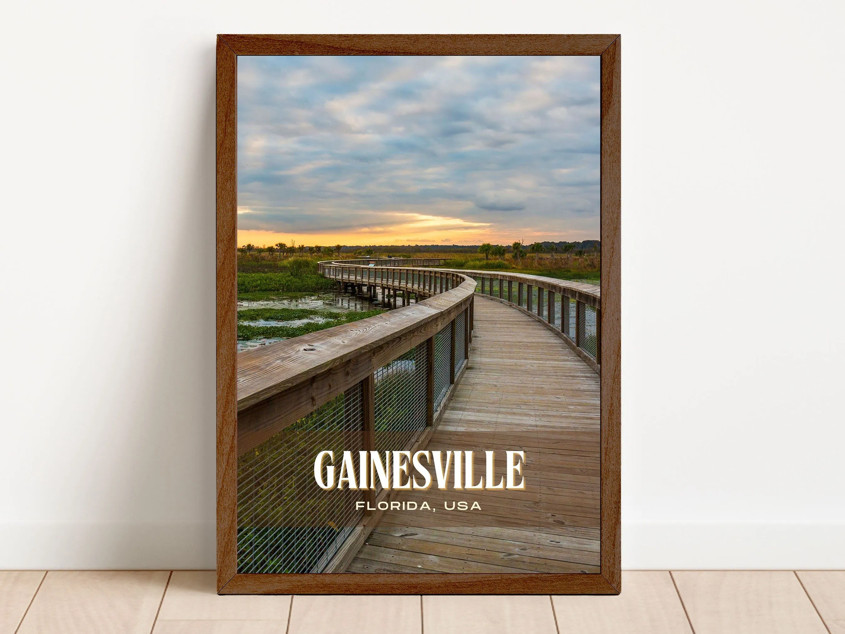Gainesville Retro Wall Art, Florida, USA