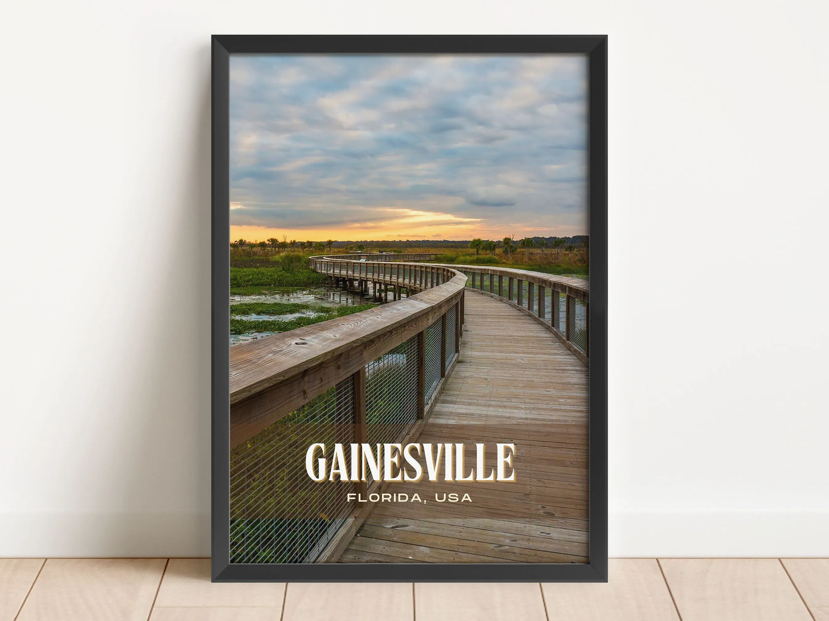 Gainesville Retro Wall Art, Florida, USA