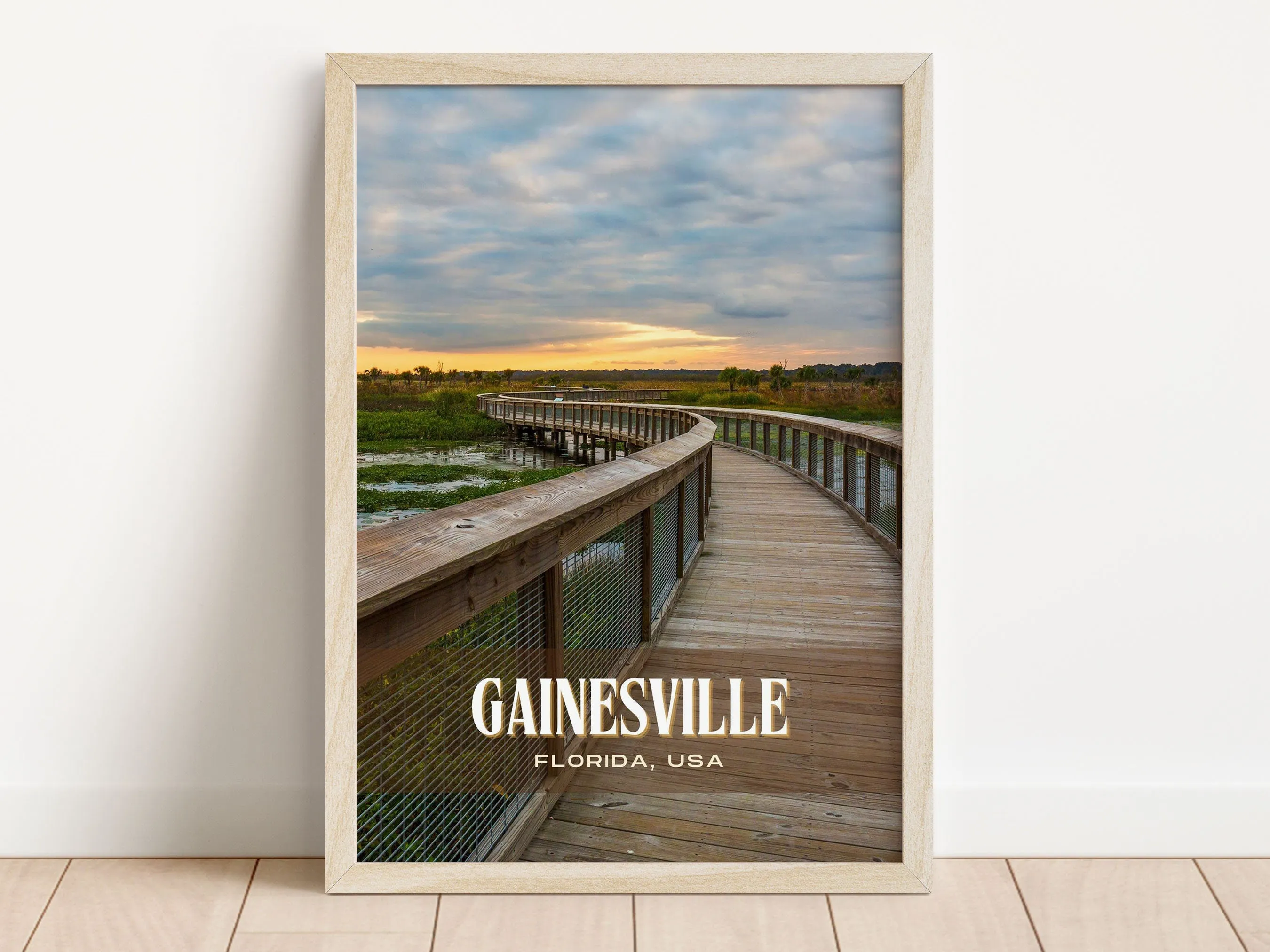 Gainesville Retro Wall Art, Florida, USA
