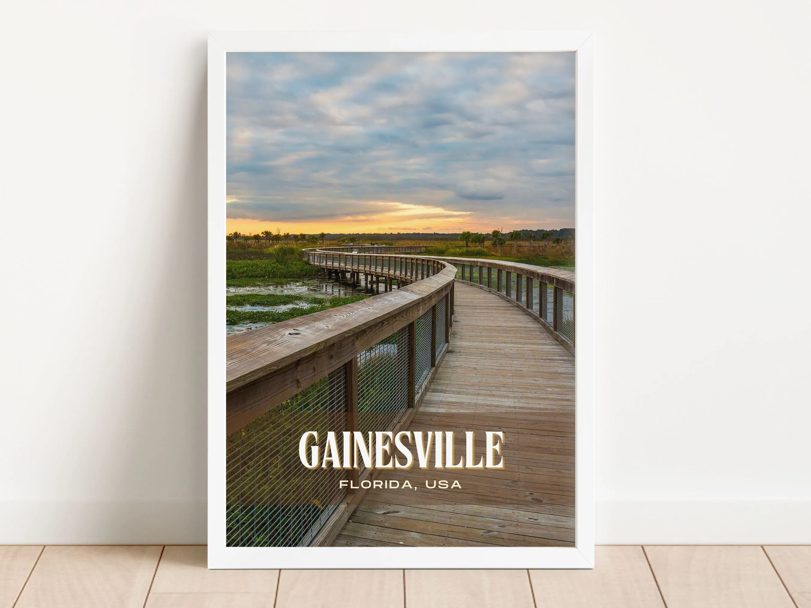 Gainesville Retro Wall Art, Florida, USA