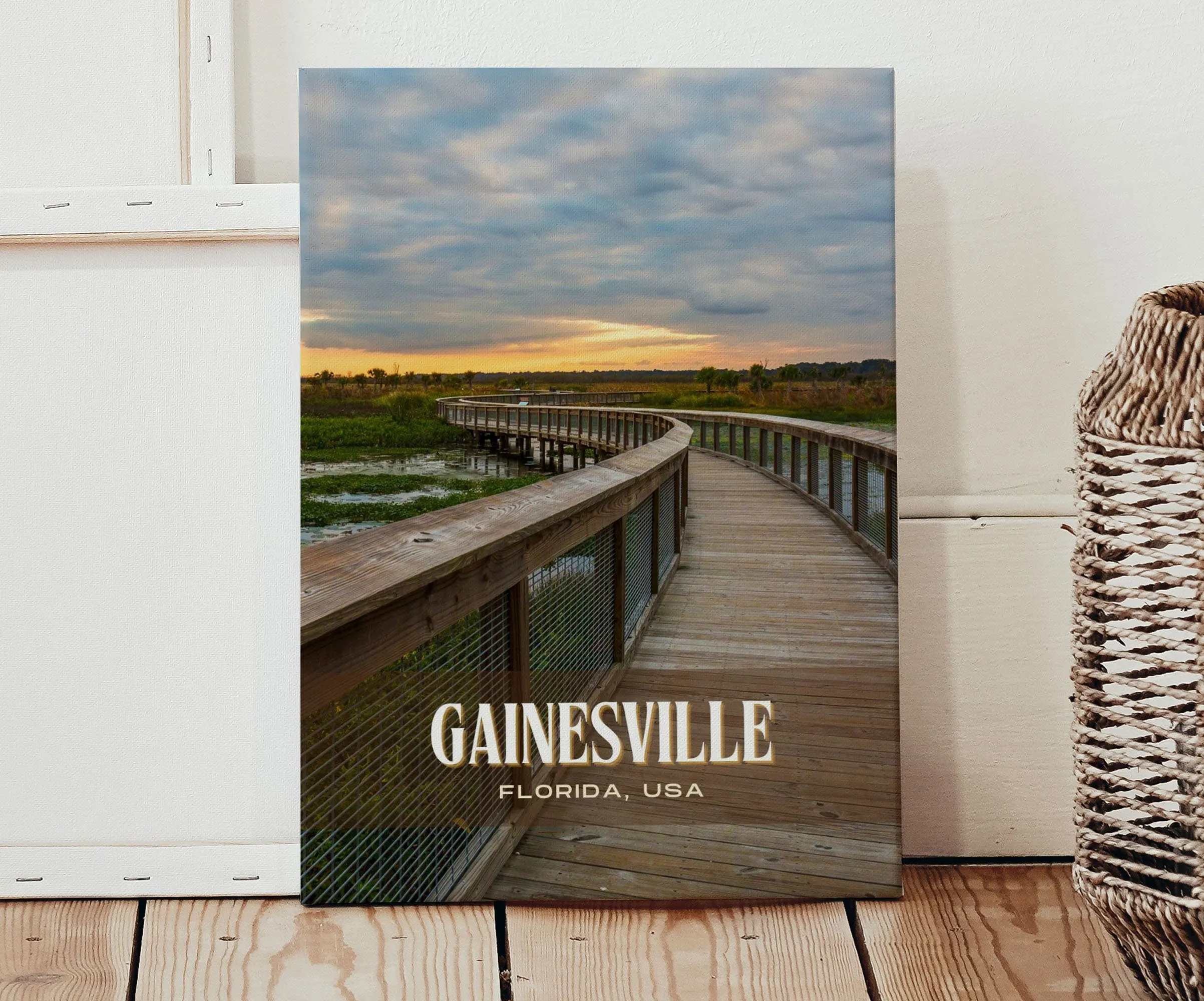 Gainesville Retro Wall Art, Florida, USA