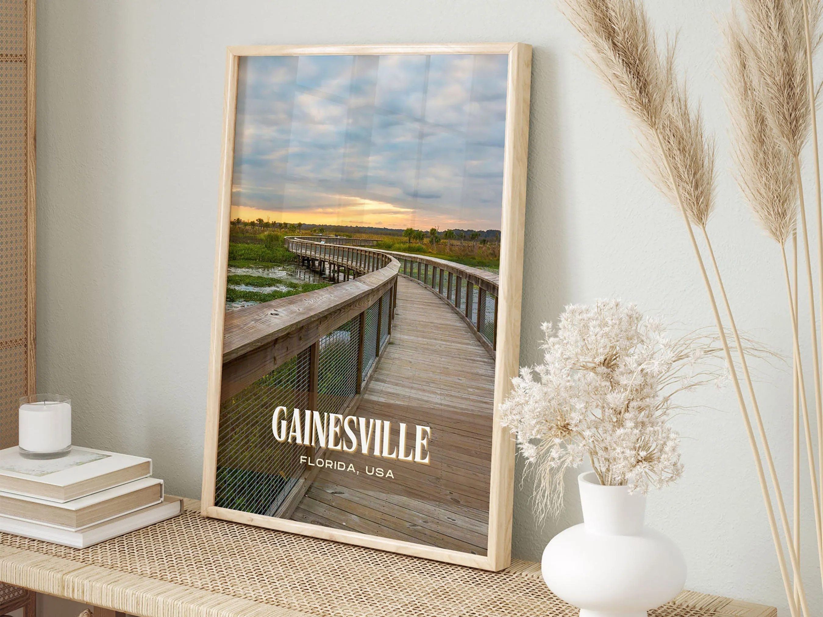 Gainesville Retro Wall Art, Florida, USA