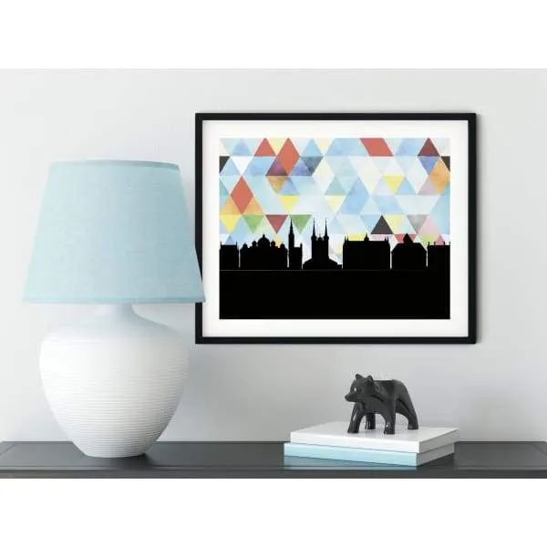 Gdansk, Poland geometric skyline