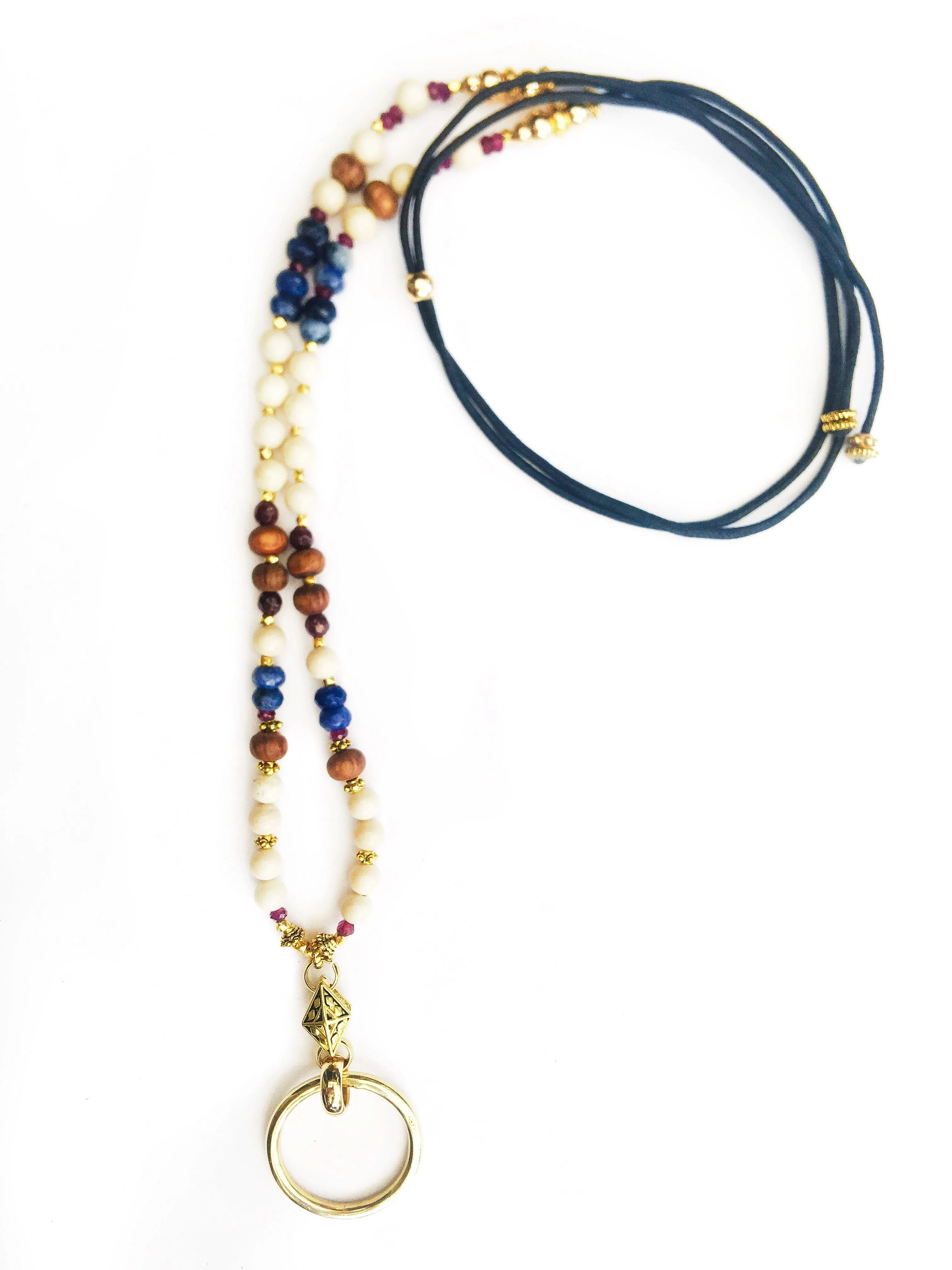 Gemstone Willowy Eyering Necklace
