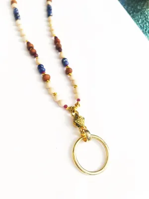 Gemstone Willowy Eyering Necklace
