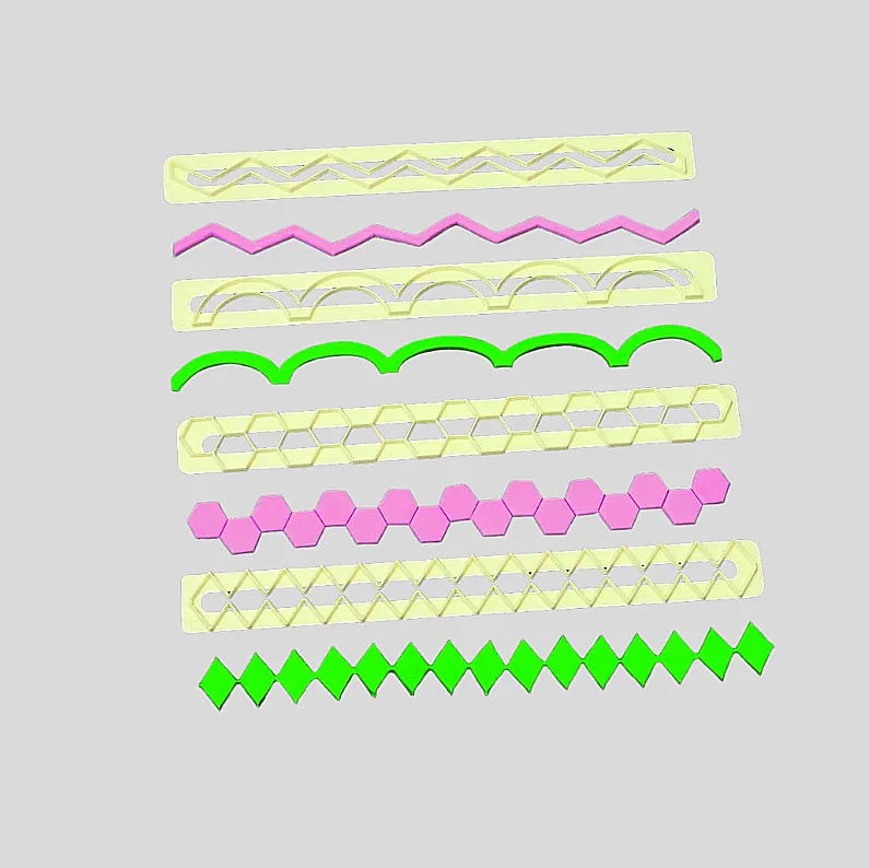 GEOMETRIC BORDER TAPPIT CUTTERS SET 4PCS