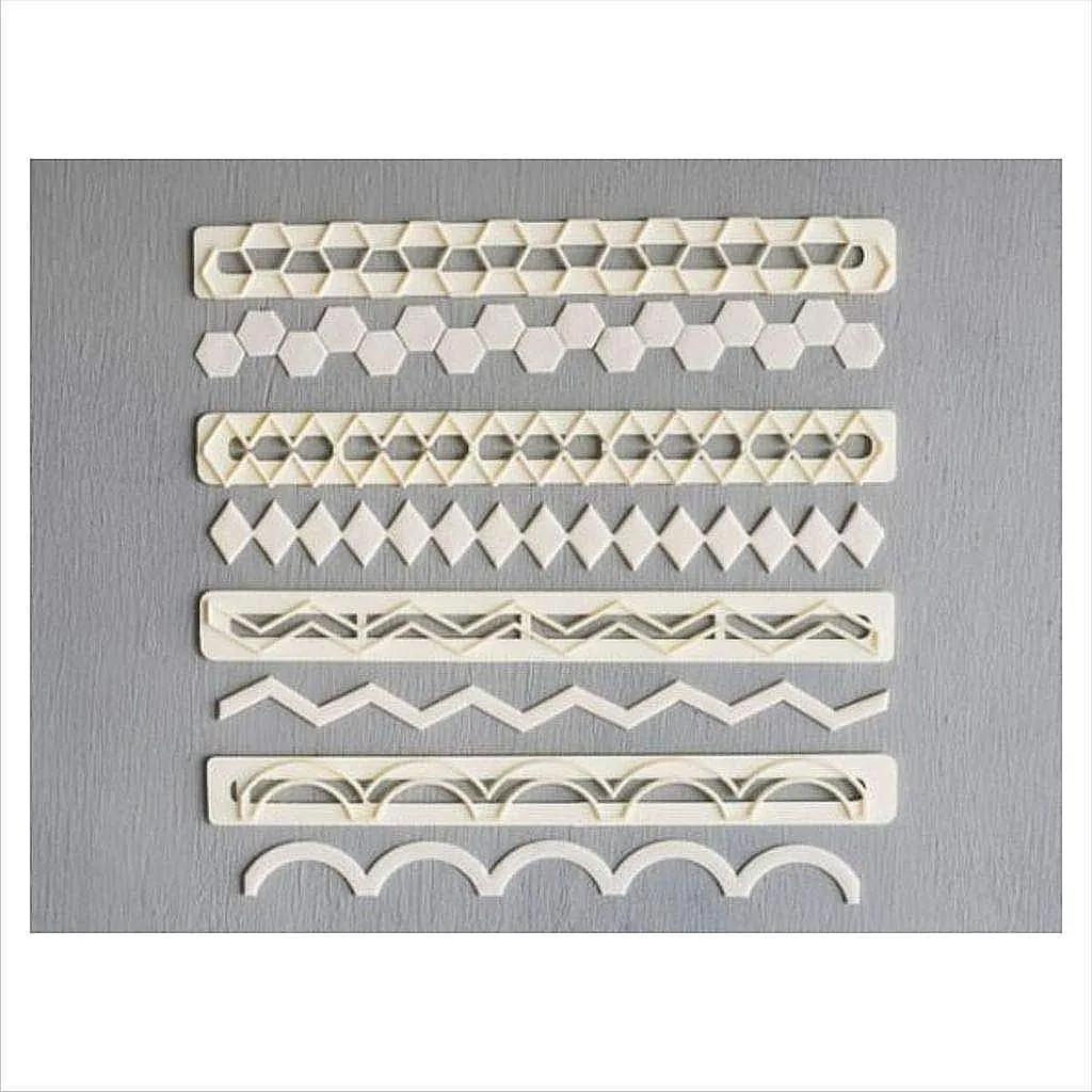 GEOMETRIC BORDER TAPPIT CUTTERS SET 4PCS