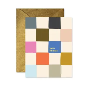 Ginger P. Designs | Happy Birthday Checkerboard Card