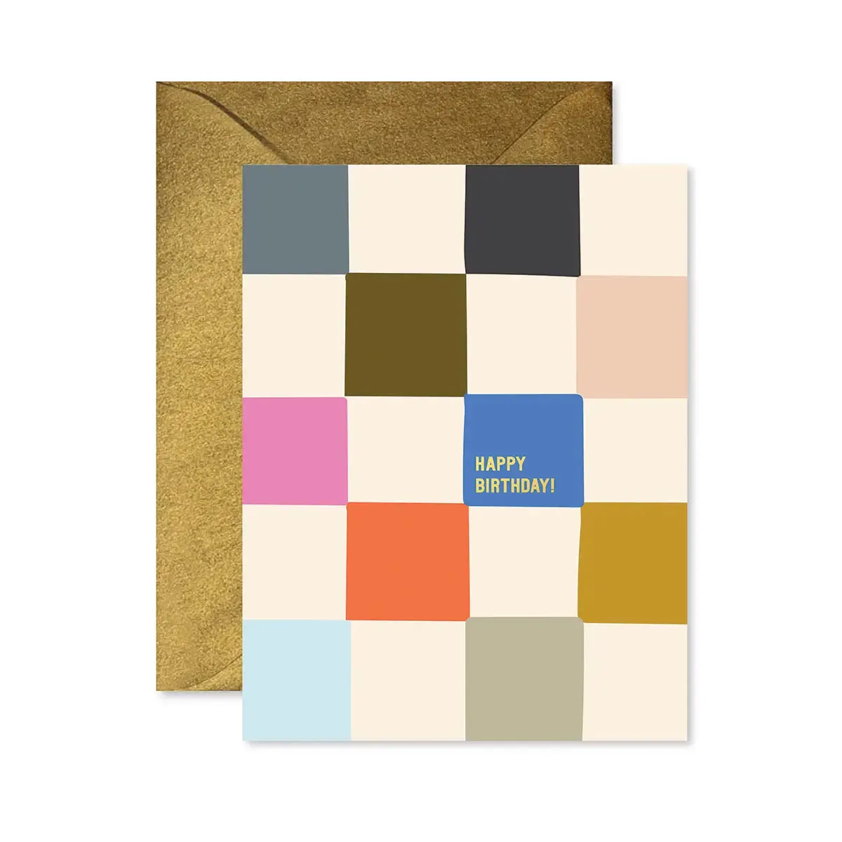 Ginger P. Designs | Happy Birthday Checkerboard Card