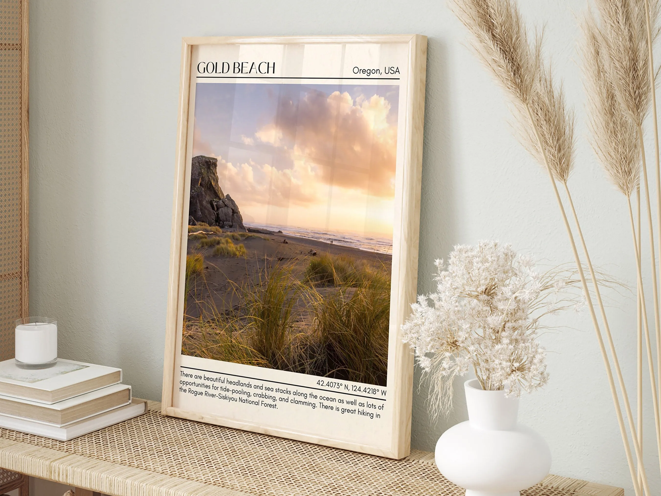 Gold Beach Wall Canvas, USA