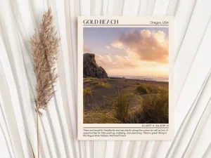 Gold Beach Wall Canvas, USA