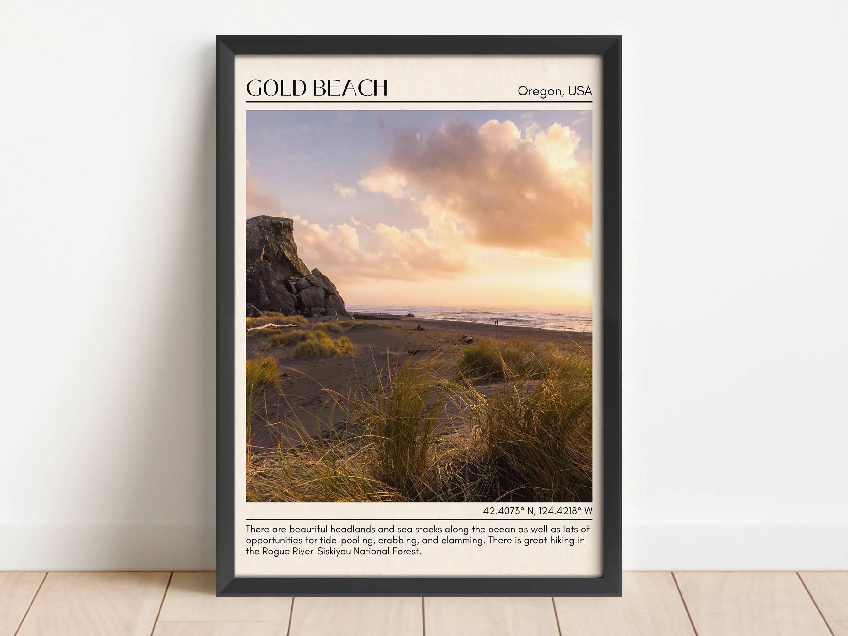 Gold Beach Wall Canvas, USA
