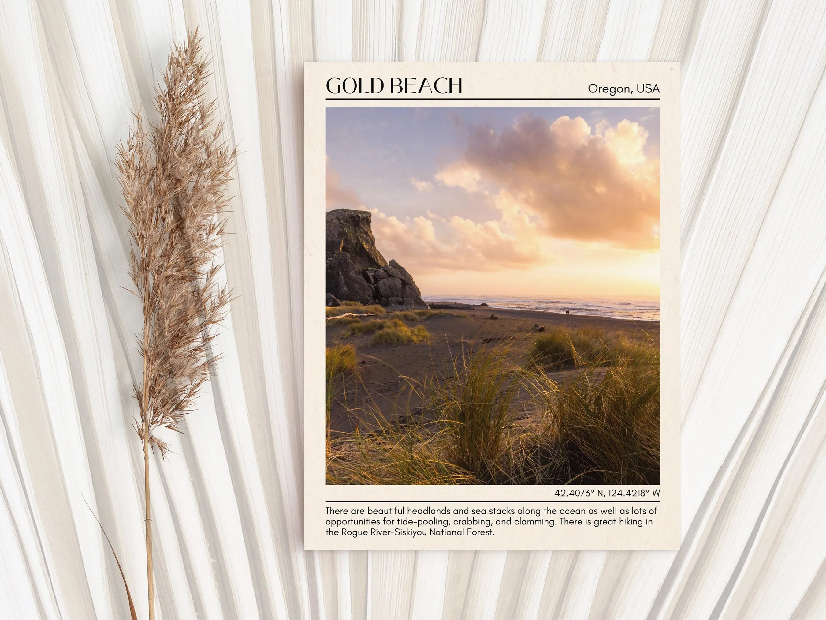 Gold Beach Wall Canvas, USA