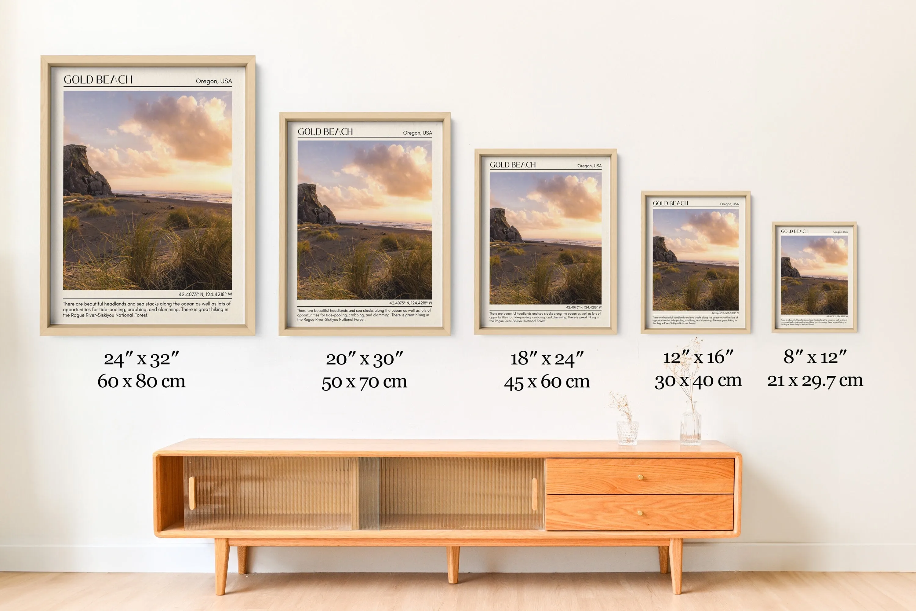 Gold Beach Wall Canvas, USA