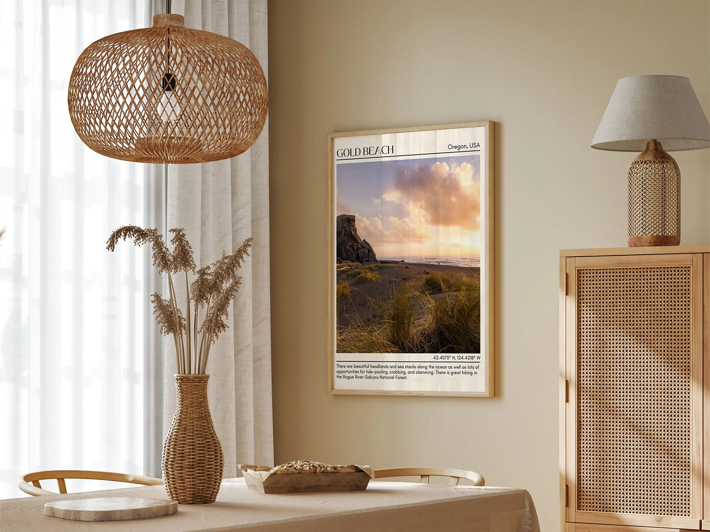 Gold Beach Wall Canvas, USA