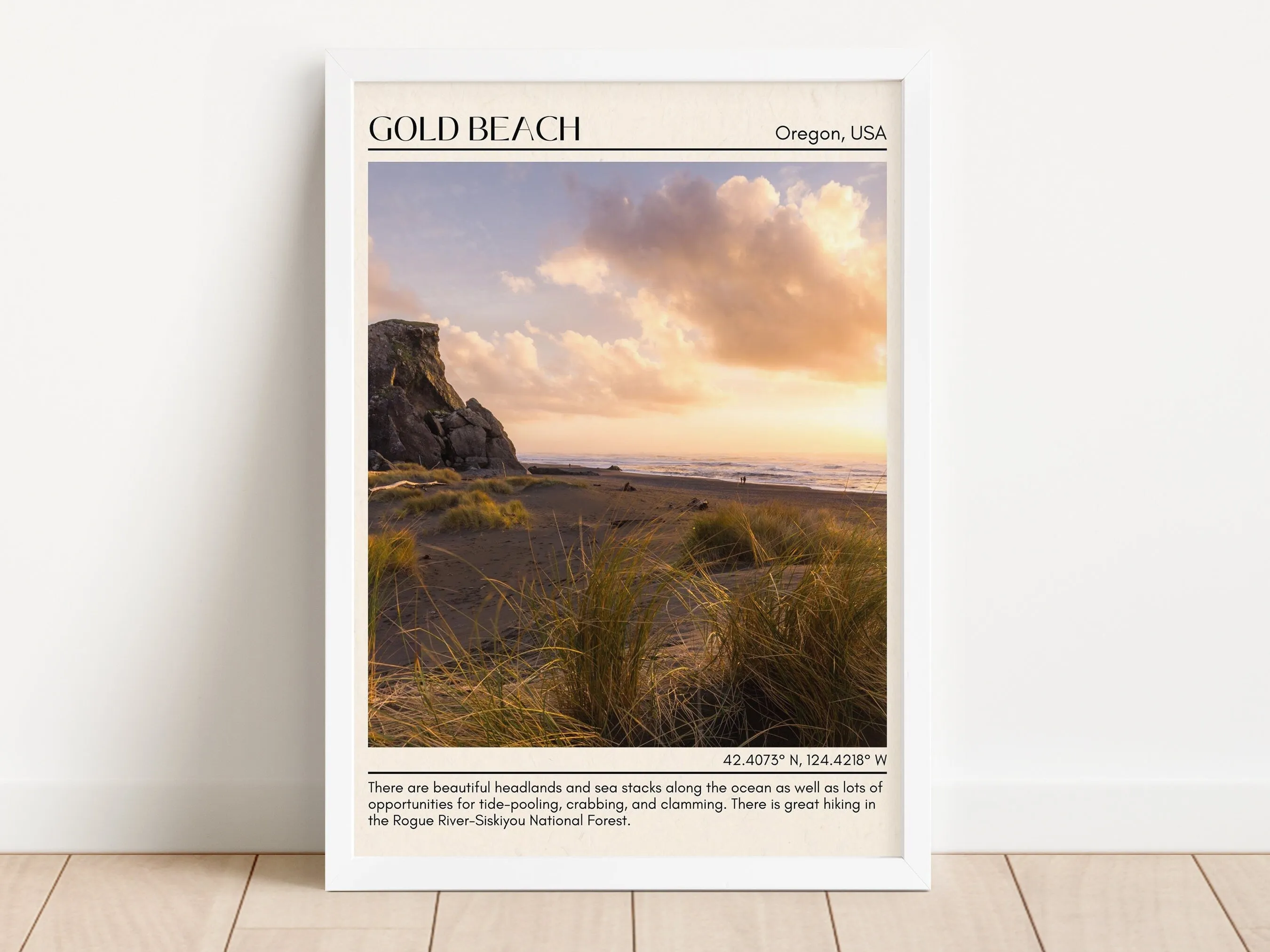 Gold Beach Wall Canvas, USA