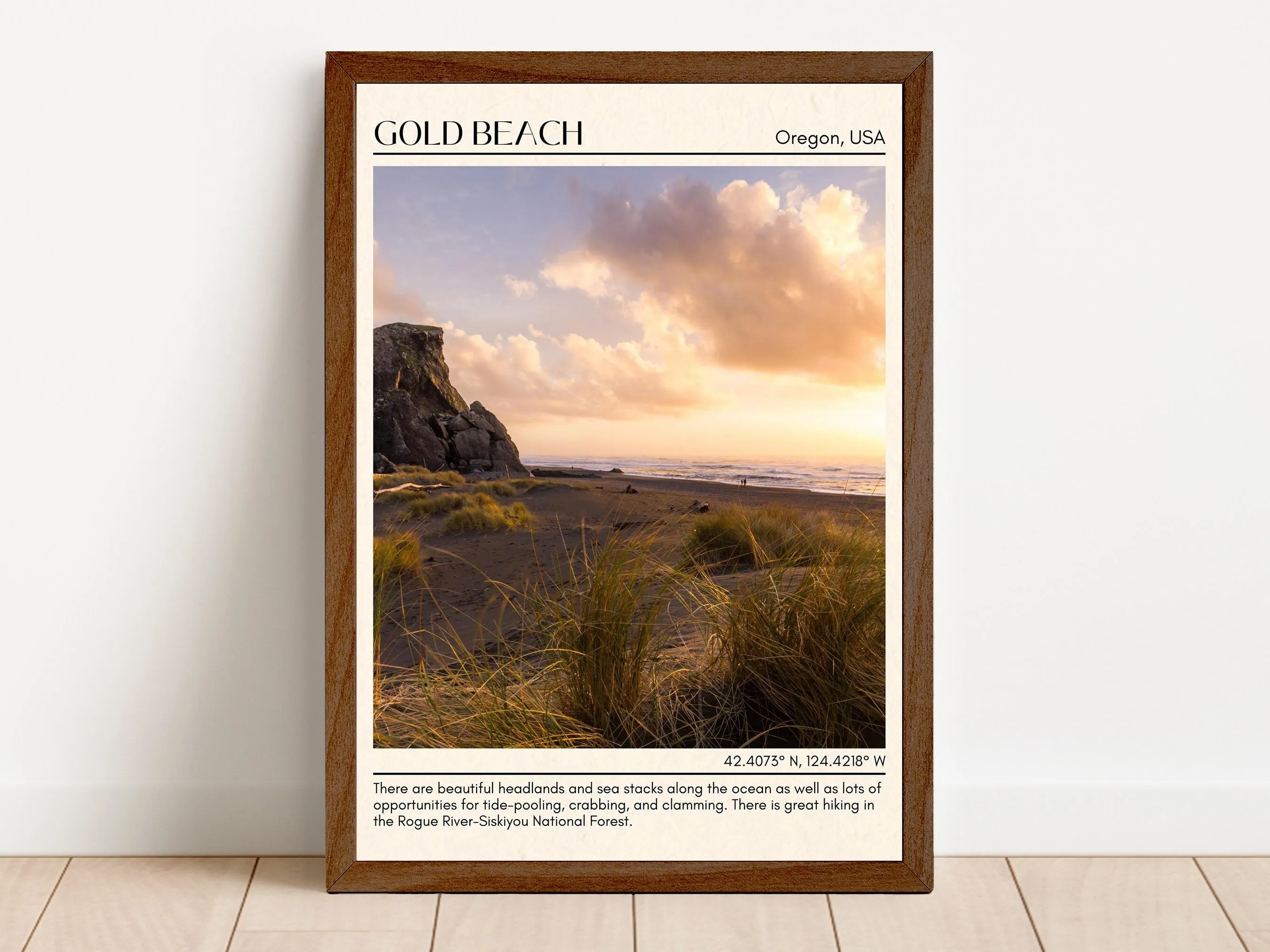 Gold Beach Wall Canvas, USA