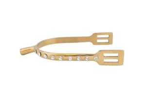 Gold Crystal Flat End Spurs