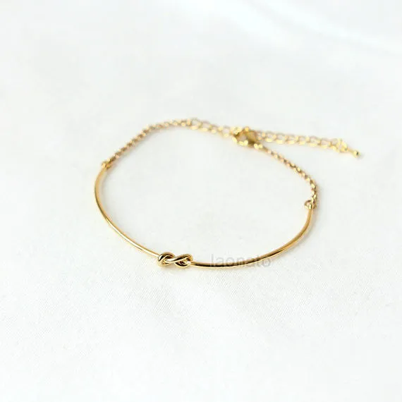 Gold Simple Knot Bracelet / Love Knot bracelet