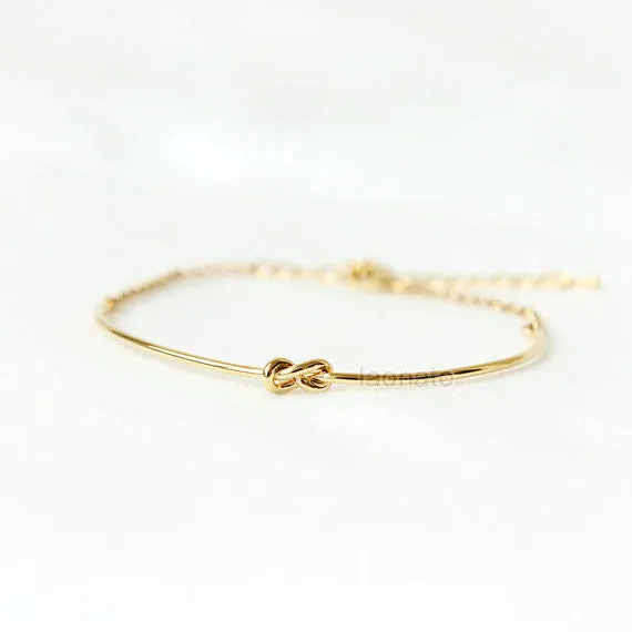 Gold Simple Knot Bracelet / Love Knot bracelet