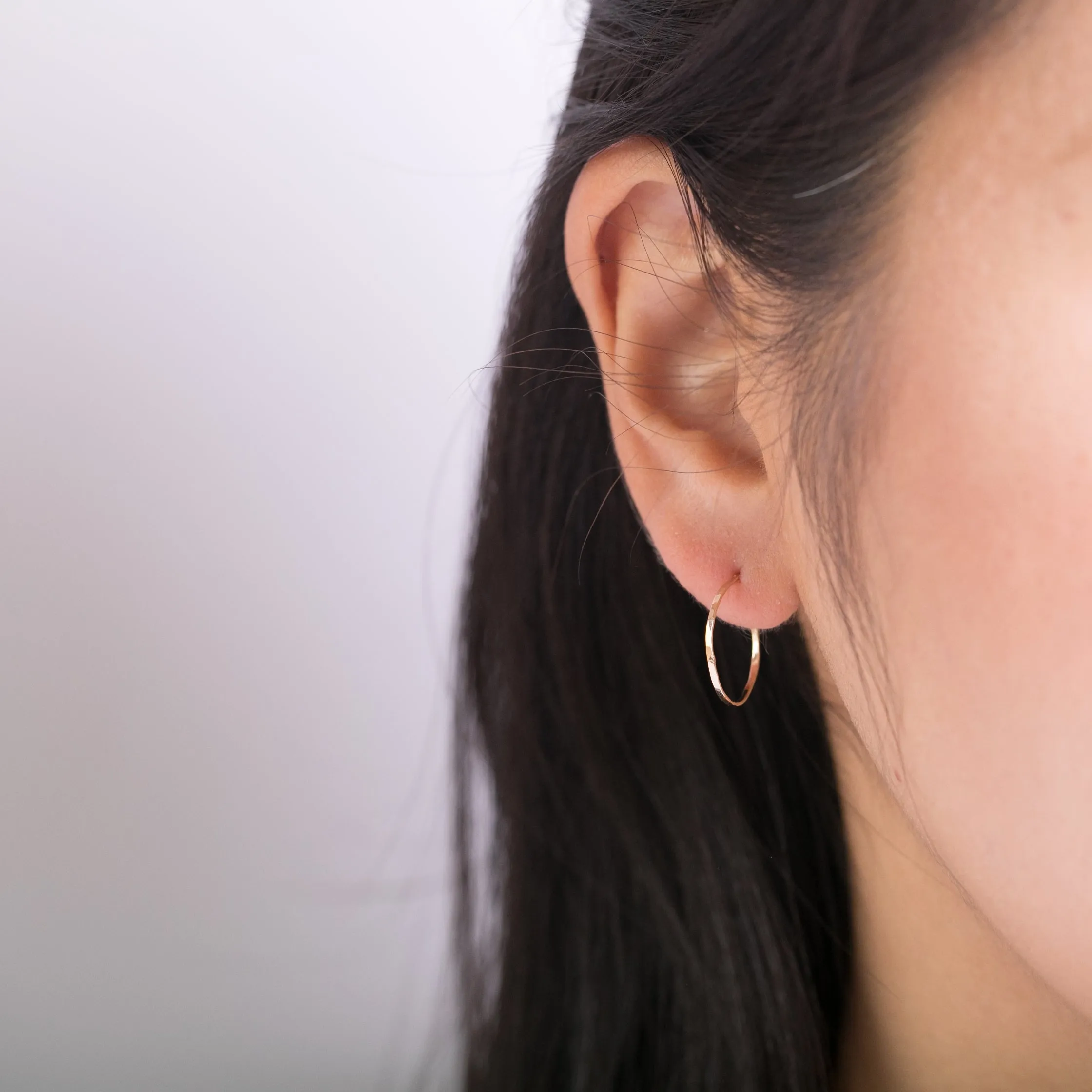 Gold Streaks Hoop Earrings