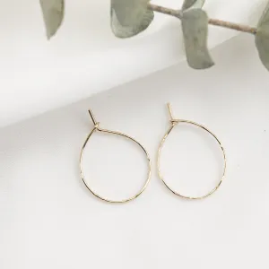 Gold Streaks Hoop Earrings