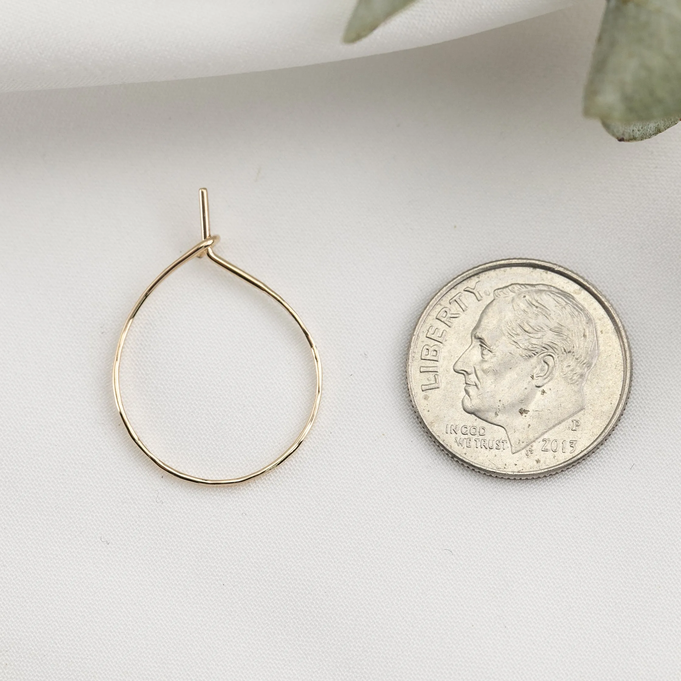 Gold Streaks Hoop Earrings