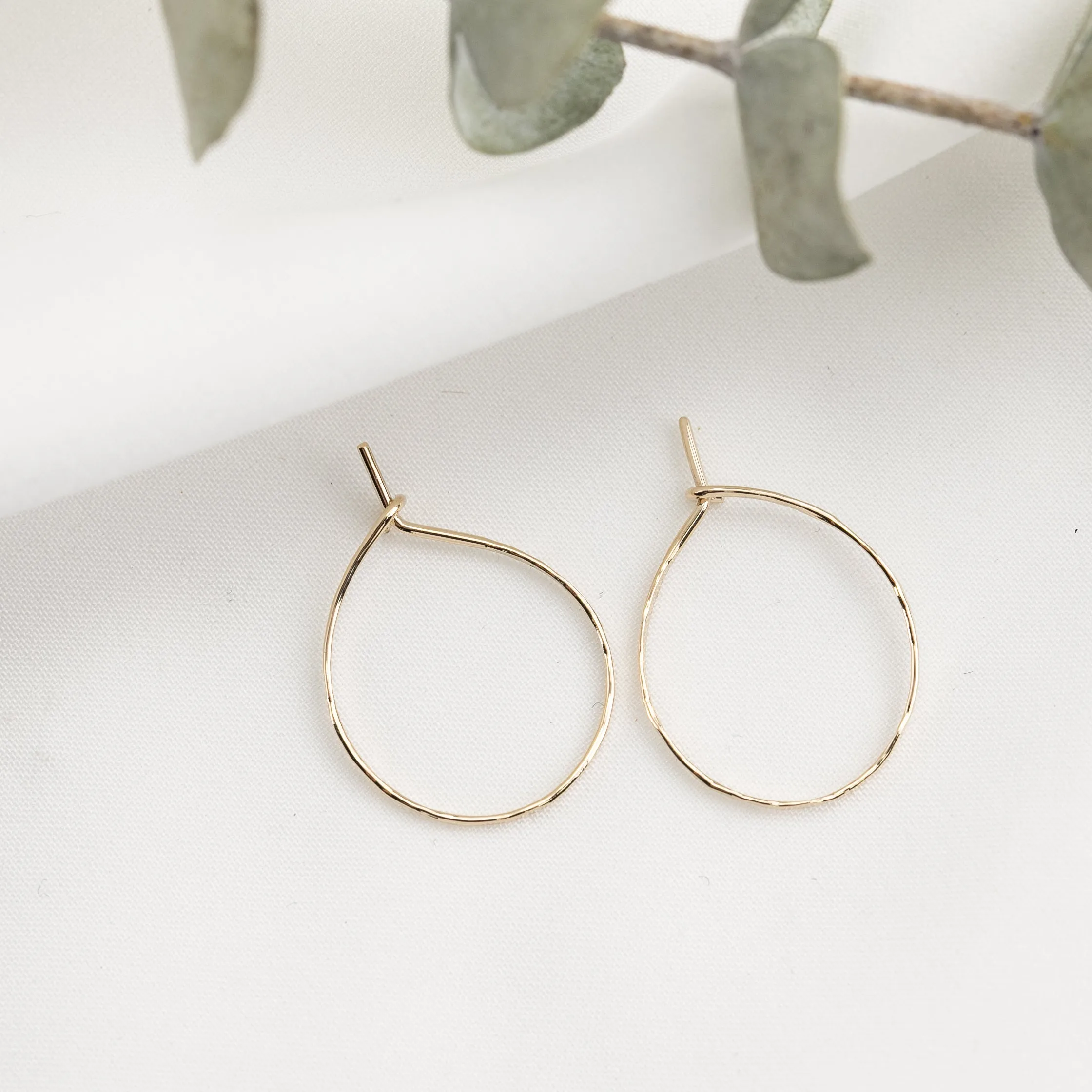 Gold Streaks Hoop Earrings