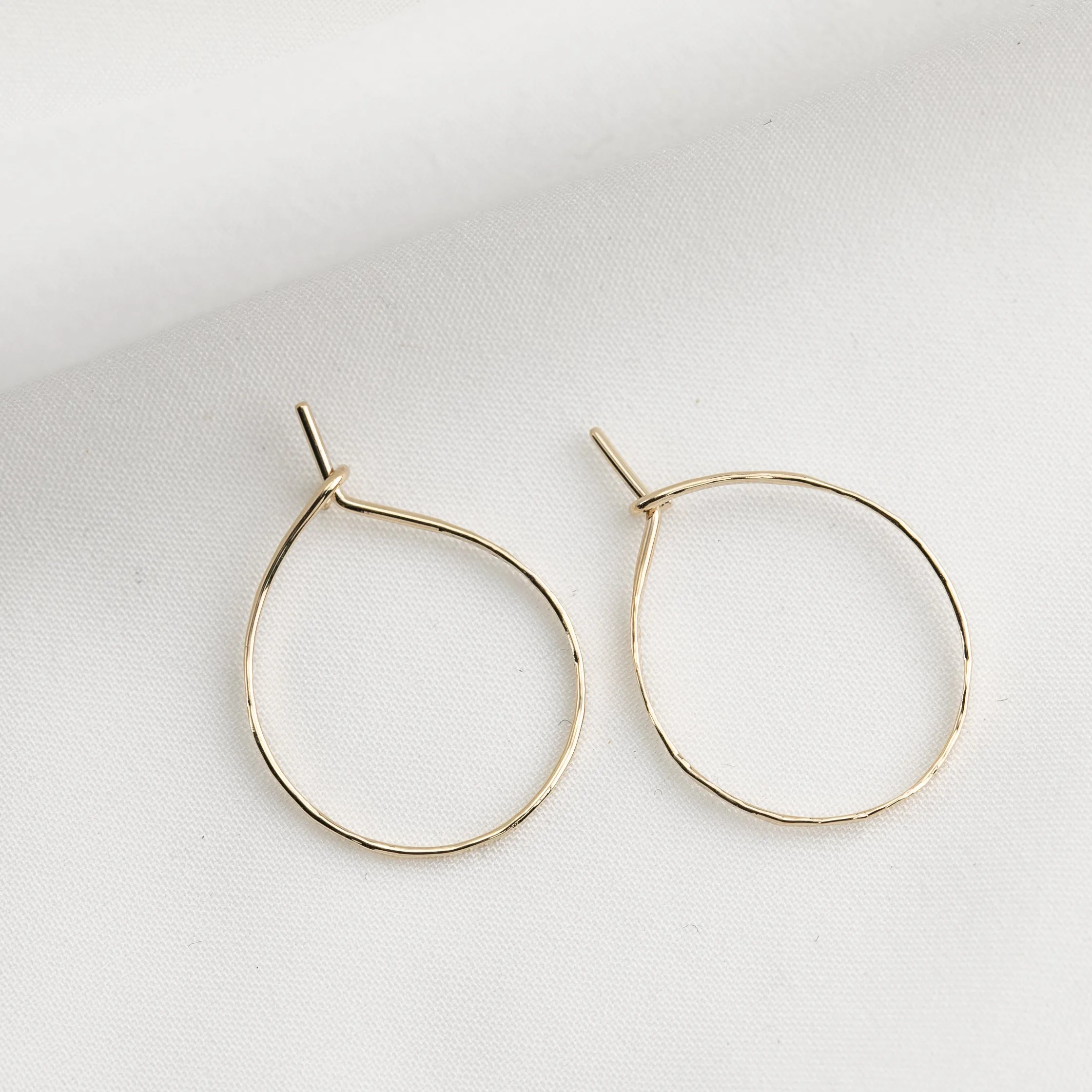 Gold Streaks Hoop Earrings